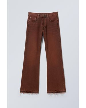 Weekday Time Loose Bootcut Jeans - Brown