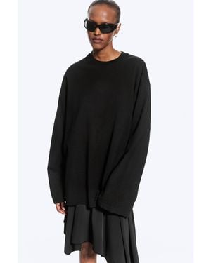 Weekday Oversized Long Sleeve T-shirt - Black