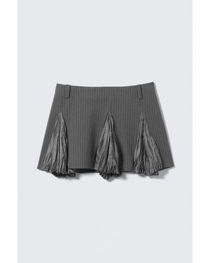 Weekday Pleated Insert Mini Skirt - Black
