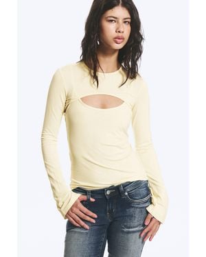 Monki Layered Two-Piece Bolero Long-Sleeve - White