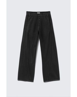 Weekday Astro Loose Utility Baggy Leg Jeans - Black