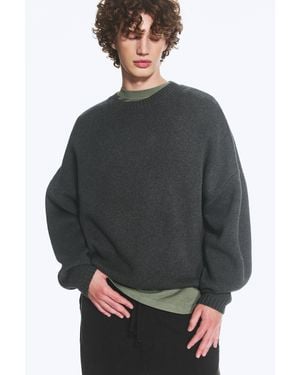 Weekday Oversized Heavyweight Cotton Jumper - Grey
