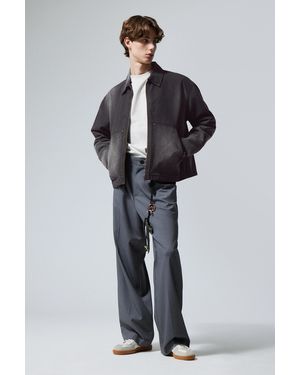 Weekday Relaxed Washed Utility Jacket - Blue