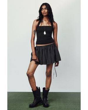 Weekday Drawstring Mini Skirt - Black