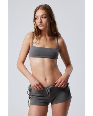 Weekday Mini Towelling Shorts - Grey