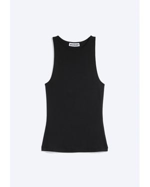 Weekday Fitted Cotton Jersey Tank Top - Black
