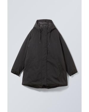 Weekday Oversized-Steppjacke Honey - Schwarz