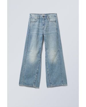 Weekday Solar Cut Loose Wide Leg Jeans - Blue