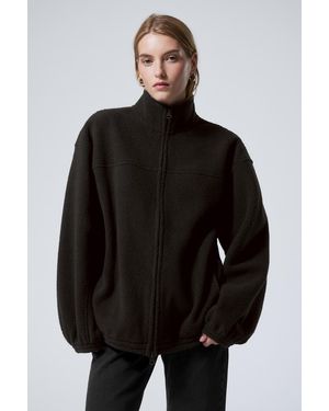 Weekday Fleece Zip Jacket - Black