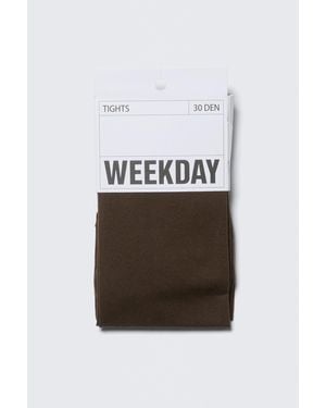 Weekday 30 Denier Sheer Tights - Grey
