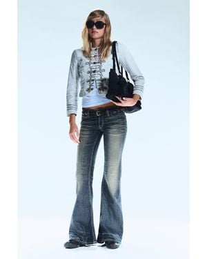 Cheap Monday Flare Low Rise Flared Skinny Jeans - Black