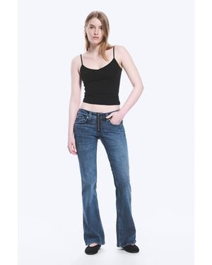 Weekday Hour Low Rise Skinny Bootcut Jeans - Blue