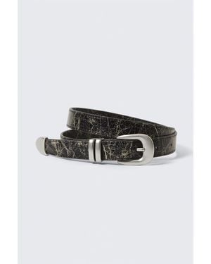 Weekday Western Faux Leather Belt - Black