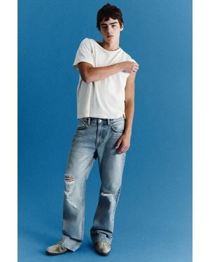 Weekday Mercury Mid Rise Relaxed Bootcut Jeans - Blue