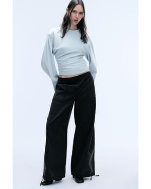 Weekday Drawstring Balloon Trousers - Blue