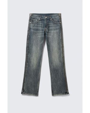 Weekday Straight Leg Zip Jeans - Black