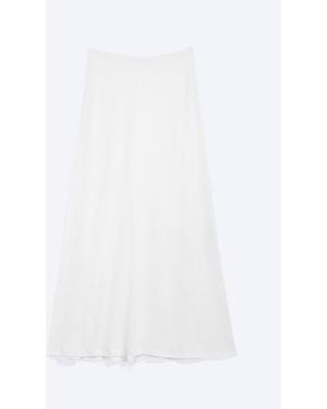 Weekday Sheer Cotton Knit Maxi Skirt - White