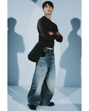 Weekday Void Low Waist Loose Baggy Barrel Jeans - Blau