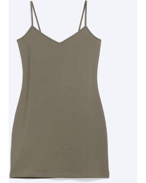 Weekday V-Neck Jersey Mini Dress - Natural