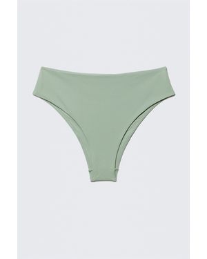 Weekday Brazilian-Bikinihöschen Mit Hohem Bund - Grün