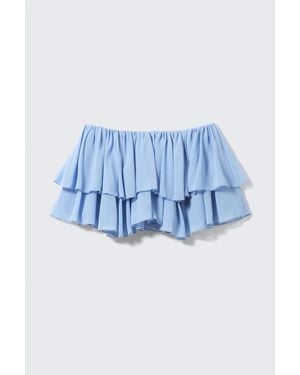 Weekday Frilled Mini Skirt - Blue