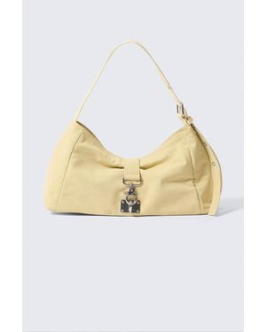 Weekday Small Slouched Clasp Shoulder Bag - Metallic