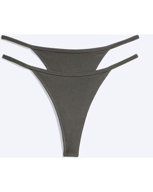 Weekday 2Er-Pack Tangas Aus Modalmischung - Grau