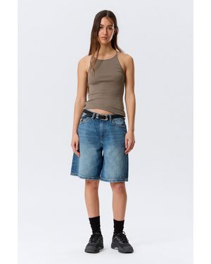 Weekday Slim Racerback Tank Top - Blue