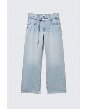 Weekday Barrique Mid Rise Loose Wide Jeans - Blue