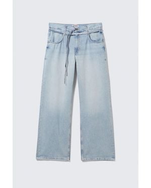 Weekday Barrique Mid Rise Loose Wide Jeans - Blue