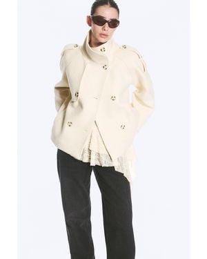 Monki Jacke Mit Stehkragen - Weiß