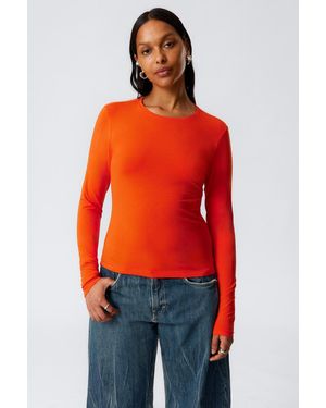 Weekday Slim Fitted Long Sleeve - Red