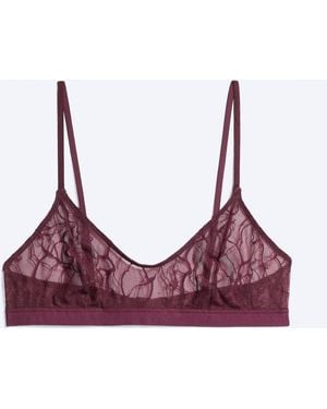 Weekday Scooped Soft Plunge Bra - Red