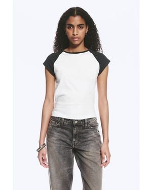 Weekday Short-Sleeved Raglan T-Shirt - White