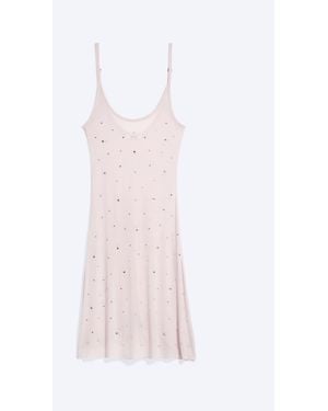 Monki Rhinestone Strap Mini Dress - White