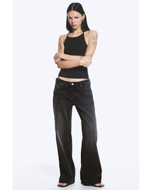 Weekday Imoo Low Rise Loose Wide Jeans - Black