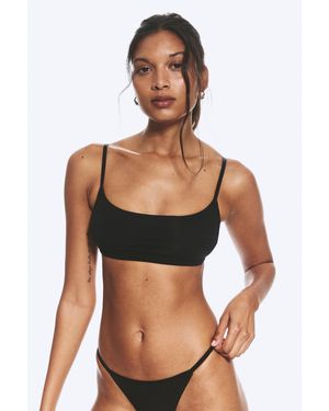 Weekday Scooped Soft Cotton Bra - Black