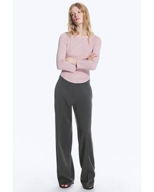 Monki Low Rise Suiting Trousers - Multicolour