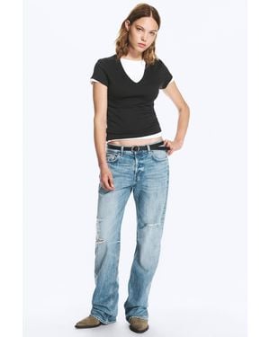 Weekday Sonic Low Waist Regular Straight Jeans - Blau
