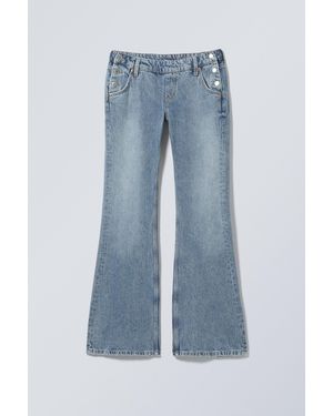 Weekday Nova Low Rise Slim Bootcut Rodeo Jeans - Blue