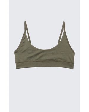 Weekday Soft Seamless Scooped Bra - Green