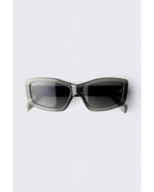 Weekday Rectangular Semi-Wide Sunglasses - White