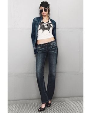 Cheap Monday Riot Low Waist Slim Fit Bootcut Jeans - Blau