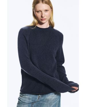 Weekday Weiter Pullover Aus Wollmix - Blau