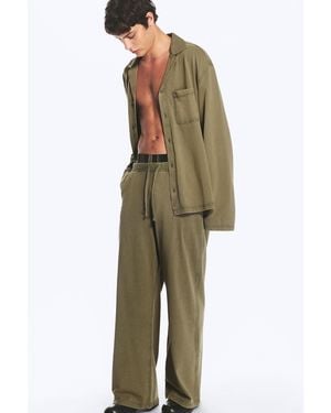 Weekday Cotton Lounge Shirt - Green