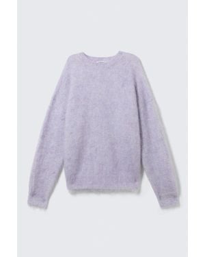 Weekday Oversized Knitted Mohair Blend Jumper - Blue