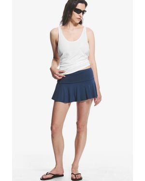 Weekday Flared Mid-Rise Mini Skirt - Blue