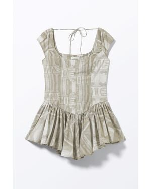 Monki Fit And Flare Mini Dress - White
