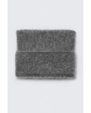 Weekday Ribbed Mohair Blend Beanie - Blue