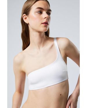 Weekday Asymmetrisches One-Shoulder-Bikinioberteil - Braun